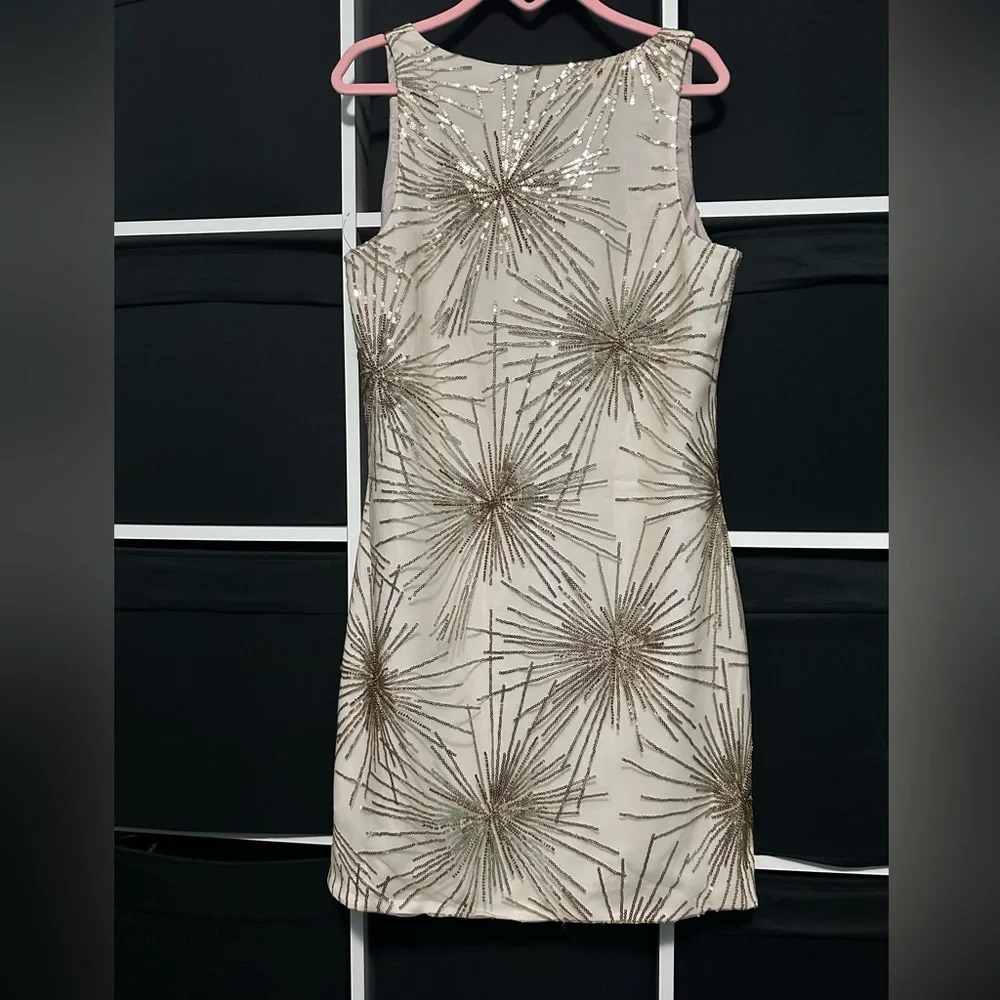 Trina Trurk Gold Sequin Sleeveless Dress - Picture 4 of 9